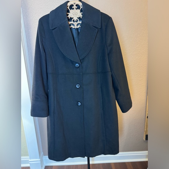 Jones New York Jackets & Blazers - Jones New York Black Wool Blend Coat | Button Front | Women’s 1X